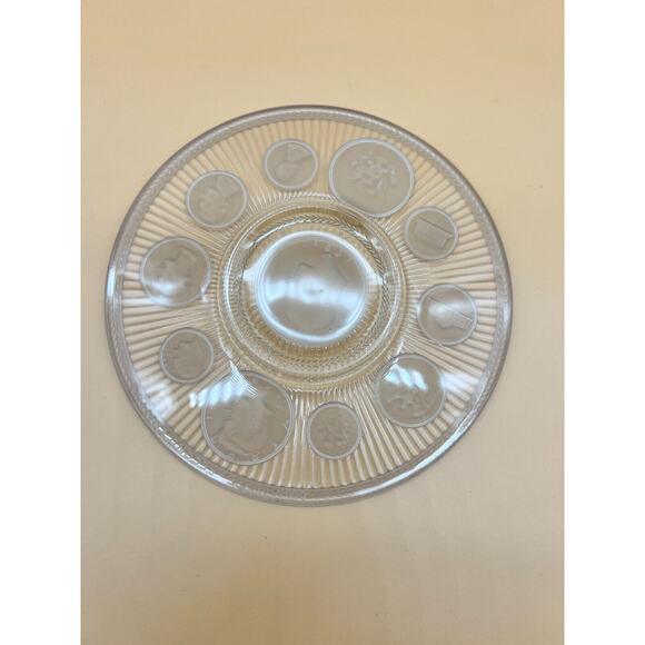 Vintage 1971 Crystal Coins Glass Plate - Picture 4 of 5